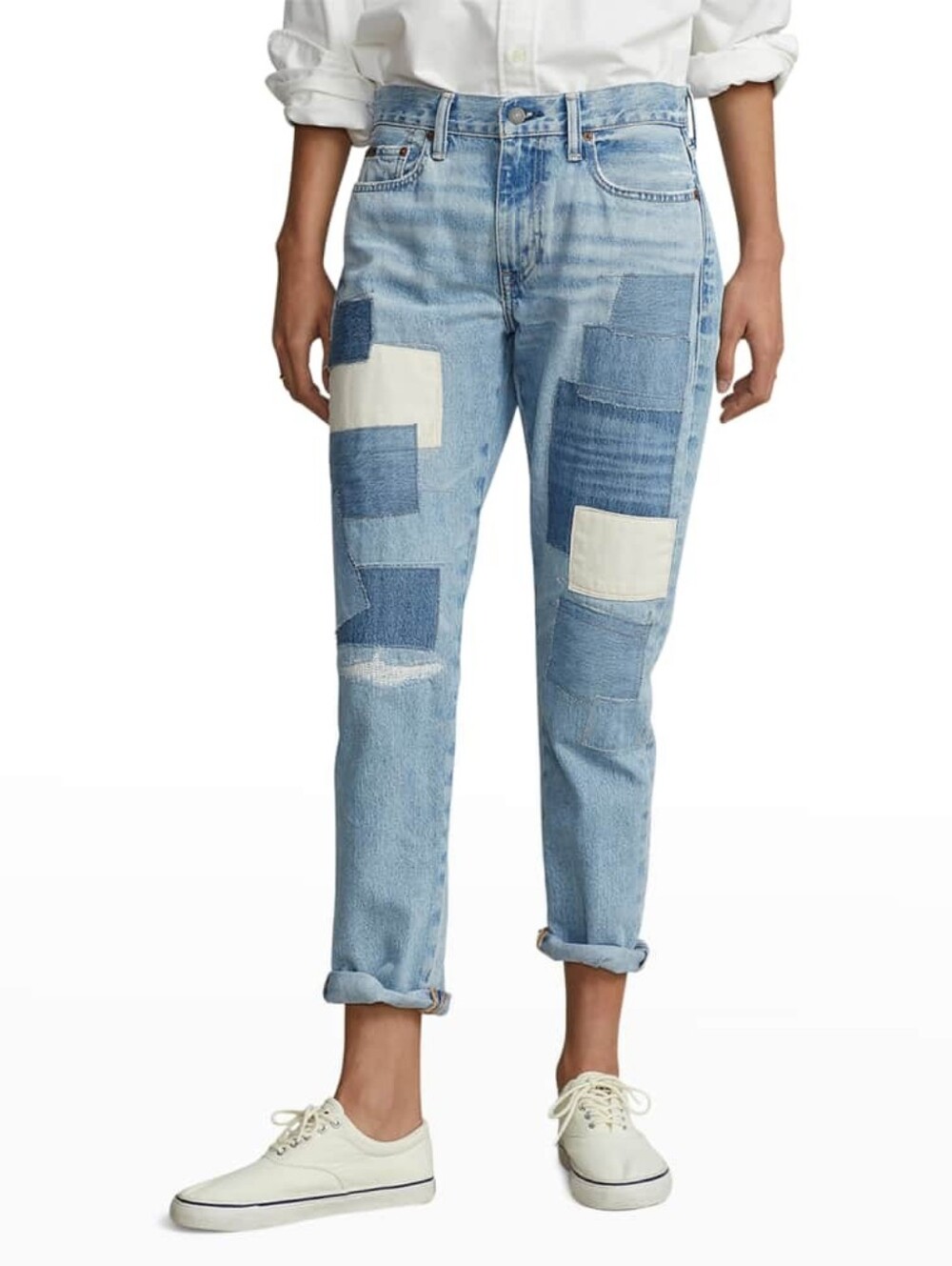 NWT Polo Ralph Lauren 29 Quiet Luxury Bohemian Patchwork Avery Boyfriend Jeans